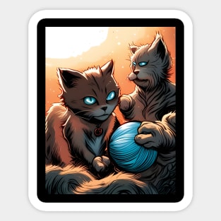 Two Cats on a Hot Tin Roof Sticker